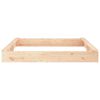 vidaXL Sandbox with Seats Square Solid Wood Pine