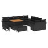 vidaXL Garden Sofa Set 13 pcs 12-Seater Black