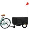 vidaXL Bike Trailer Black 45 kg Iron