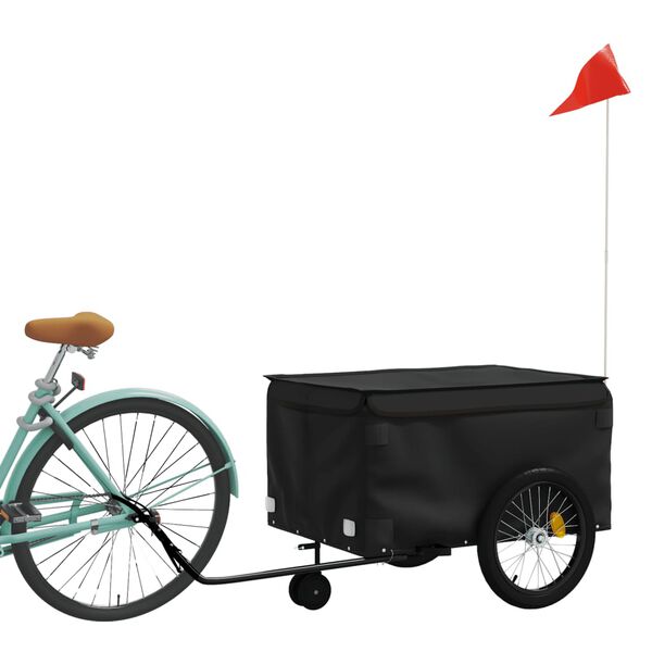 vidaXL Bike Trailer Black 45 kg Iron