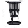 vidaXL Garden Fire Pit Basket with BBQ Grill Steel 47.5 cm