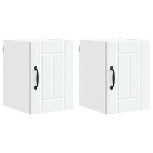 vidaXL Dishwasher Panel Lucca 2 pcs White 30 x 31 x 40 cm