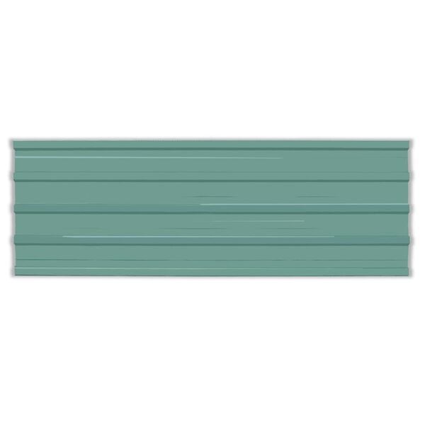 vidaXL Roof Panels 12 pcs Galvanised Steel Green