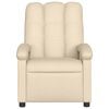 vidaXL Massage Recliner Chair Cream Fabric