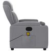 vidaXL Massage Recliner Chair Light Grey Fabric
