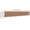 vidaXL 5-panel Wind Screen Fabric 600x120 cm Taupe