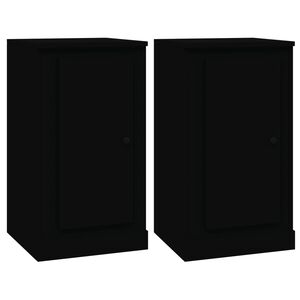 vidaXL Sideboards 2 pcs Black 37.5x35.5x67.5 cm Engineered Wood