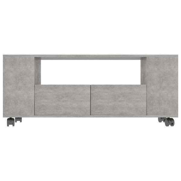 vidaXL TV Cabinet Concrete Grey 120x35x48 cm Engineered Wood