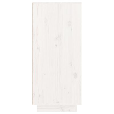 vidaXL Shoe Cabinet White 60x35x80 cm Solid Wood Pine