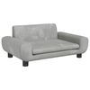 vidaXL Dog Bed Light Grey 70x45x33 cm Velvet