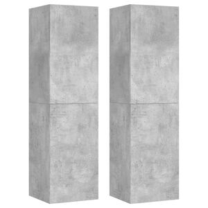 vidaXL TV Cabinets 2 pcs Concrete Grey 30.5x30x110 cm Engineered Wood