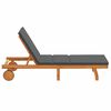 vidaXL Sun Lounger Reclining Brown 63 x 199 x 85cm Solid Acacia wood