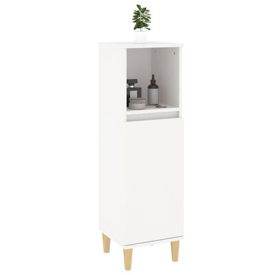vidaXL Bathroom Cabinet White 30x30x100 cm Engineered Wood