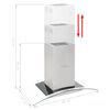 vidaXL Island Range Hood 90 cm Stainless Steel 756 m&sup3;/h LED