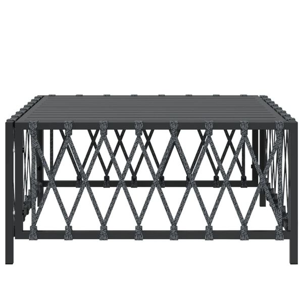 vidaXL Garden Table Anthracite 70x70x34 cm Woven Fabric