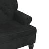vidaXL Bench with Backrest Black 119.5x64.5x75 cm Velvet