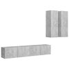 vidaXL 4 Piece TV Cabinet Set Concrete Grey Engineered Wood