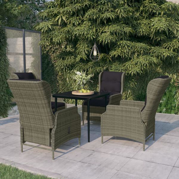vidaXL 5 Piece Garden Dining Set Brown