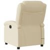 vidaXL Massage Recliner Chair Cream Fabric