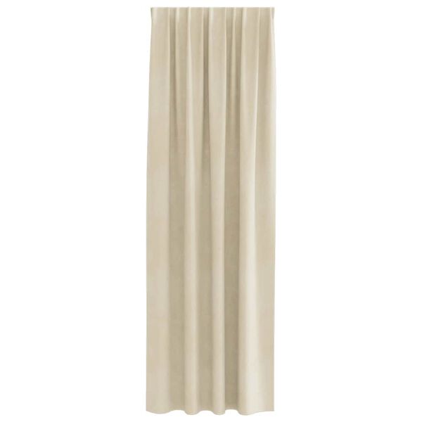 vidaXL Blackout Curtains 2 pcs Cream 140 x 245 cm Velvet