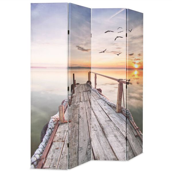 vidaXL Folding Room Divider 160x170 cm Lake