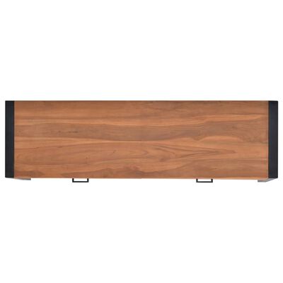 vidaXL Desk with 2 Drawers 140x40x75 cm Teak Wood