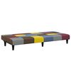 vidaXL 2-Seater Sofa Bed with Footstool Patchwork Fabric
