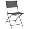 vidaXL 3 Piece Folding Bistro Set Steel Grey