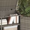 vidaXL Garden Storage Cabinet Grey 110x55x60.5 cm Poly Rattan