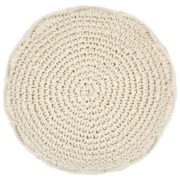vidaXL Macrame Handmade Pouffe 45x30 cm Cotton