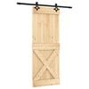 vidaXL Sliding Door 80 x 210 cm Solid Pine Wood (Untreated)