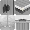 vidaXL Garden Shed 257x489x181 cm Metal Grey