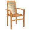 vidaXL Stacking Dining Chairs 4 pcs Solid Teak