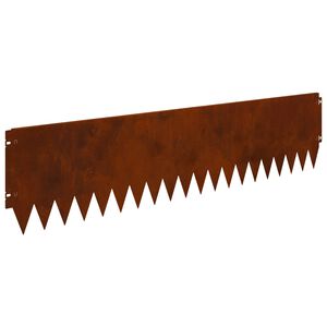 vidaXL Lawn Edging 10 pcs 103 x 25 cm Steel Rusty