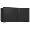 vidaXL 6 Piece TV Cabinet Set Black Engineered Wood