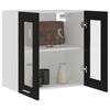 vidaXL Hanging Glass Cabinet Lyon Black 60x31x60 cm Engineered Wood