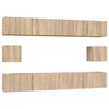 vidaXL 6 Piece TV Cabinet Set Sonoma Oak Engineered Wood