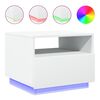 vidaXL Coffee Table with LED Lights White 50x49x40 cm