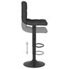 vidaXL Bar Stools 2 pcs Black Fabric