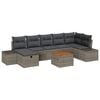 vidaXL Garden Sofa Set 8 pcs Grey Poly rattan