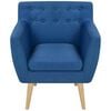 vidaXL Armchair Blue Fabric