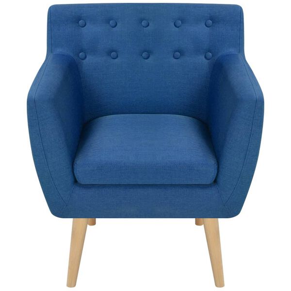 vidaXL Armchair Blue Fabric