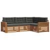 vidaXL Outdoor Sofa Set 4 pcs Natural and Anthracite