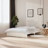 vidaXL Bed Frame without Mattress White Solid Wood 150x200 cm King Size King Size
