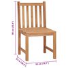vidaXL Garden Chairs 6 pcs with Cushions Solid Teak Wood