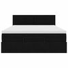 vidaXL Ottoman Bed with Mattress & LEDs Black Double Velvet
