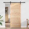 vidaXL Barn Door Wax brown 80 x 208 cm Solid Pine wood