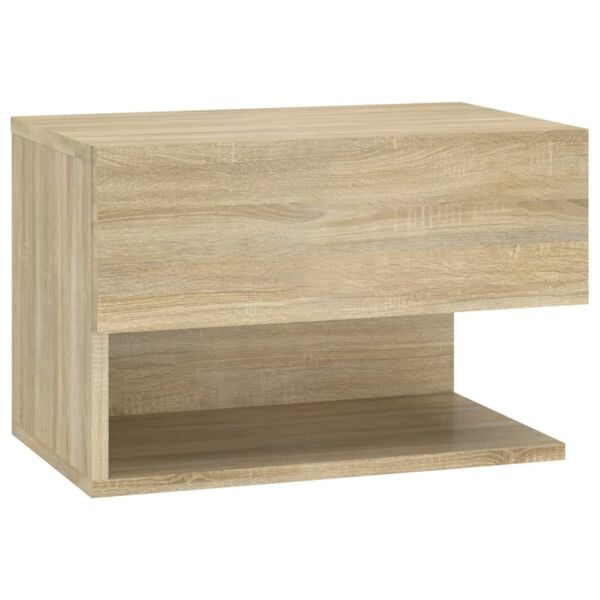 vidaXL Wall-mounted Bedside Cabinet Sonoma Oak