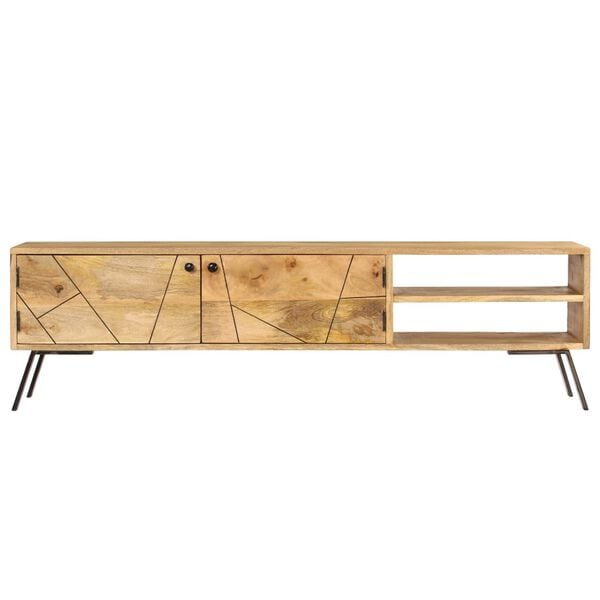 vidaXL TV Cabinet Solid Mango Wood 140x30x40 cm