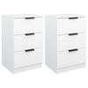 vidaXL Bedside Cabinets 2 pcs White 40x36x65 cm